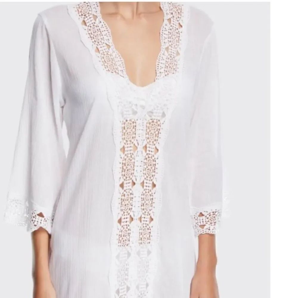 La Blanca White Swimsuit Cover-up L